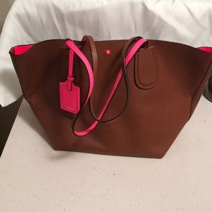 Coach neon leather bag